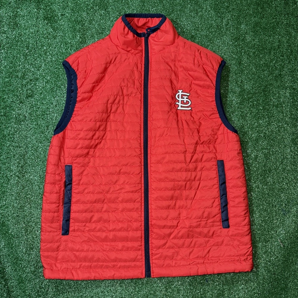 St. Louis Cardinals Puffer Vest XL Red Full‎ Zip Bayer SGA Baseball Fan Gear
